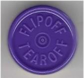 Flip Off Tear Off Purple Seals by West Pharma