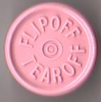 pink flip off tear off vial seal cap