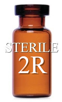 ISO 2R open sterile vial in nested trays ready to fill